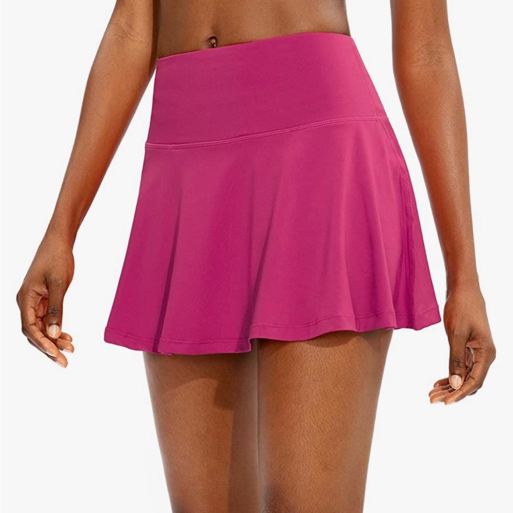 hot pink tennis skirt